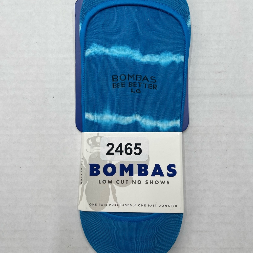 Bombas Low Cut No Shows Socks Large L Men 9.5-13 Women 11-13 Blue Ultralight